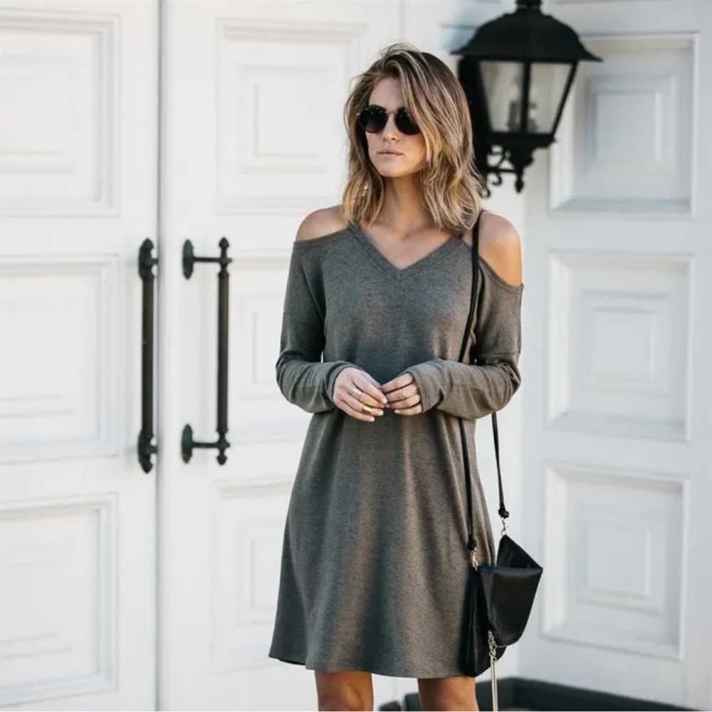 Cold Shoulder sweater dress, size M
